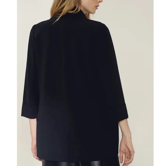 Wilfred Aritzia Chevalier Jacket Blazer Crepe Open Front 3/4 Sleeve - Picture 3 of 7